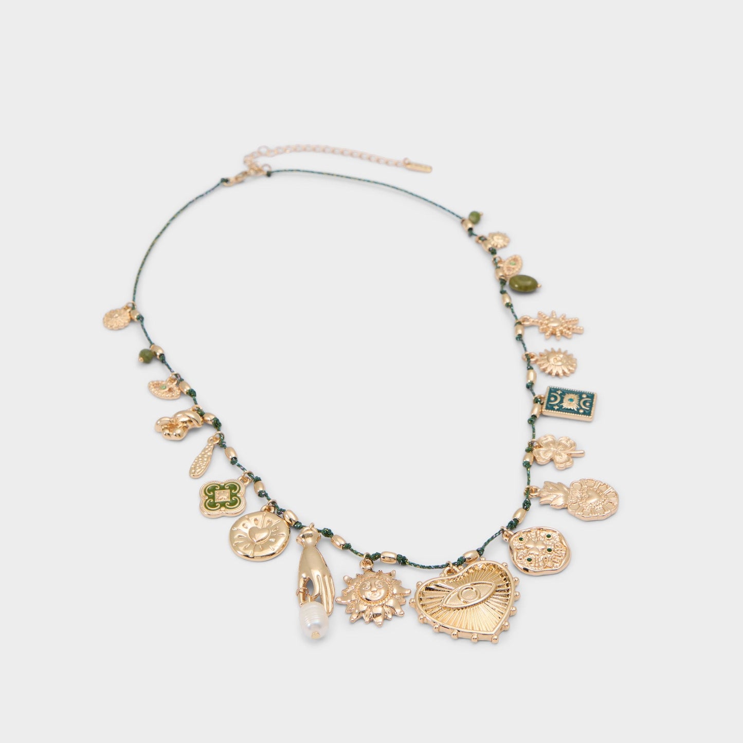 Bohemian in Dark Green - Charm necklace Aldo Dark green