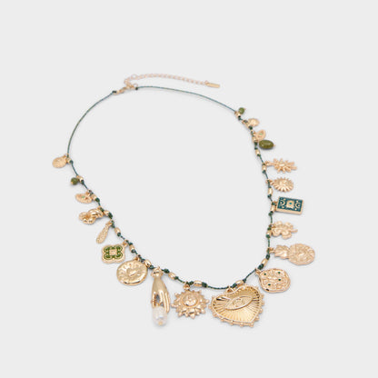 Bohemian in Dark Green - Charm necklace Aldo Dark green