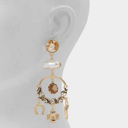 Chances in Champagne - Chandelier earrings Aldo Champagne
