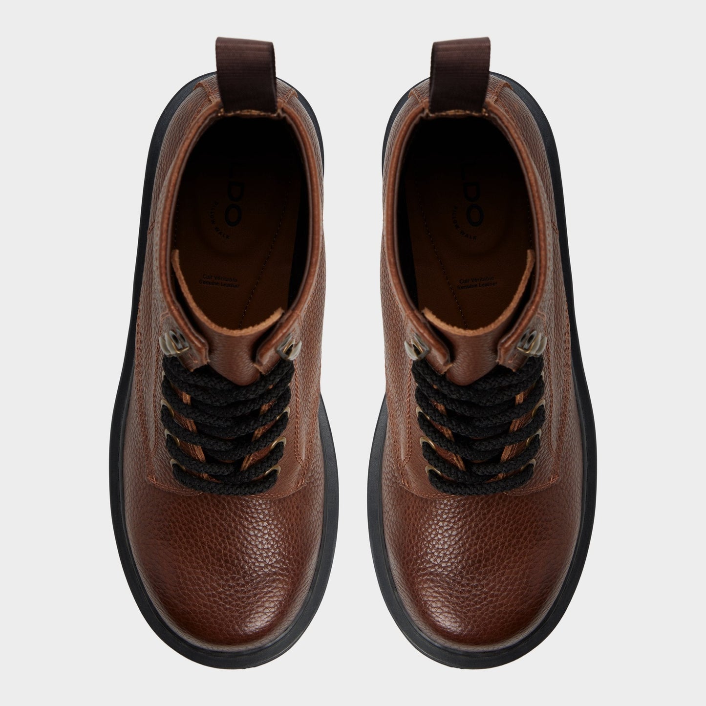 Doublezero in Dark Brown - Combat boot, Lug sole Aldo Dark brown