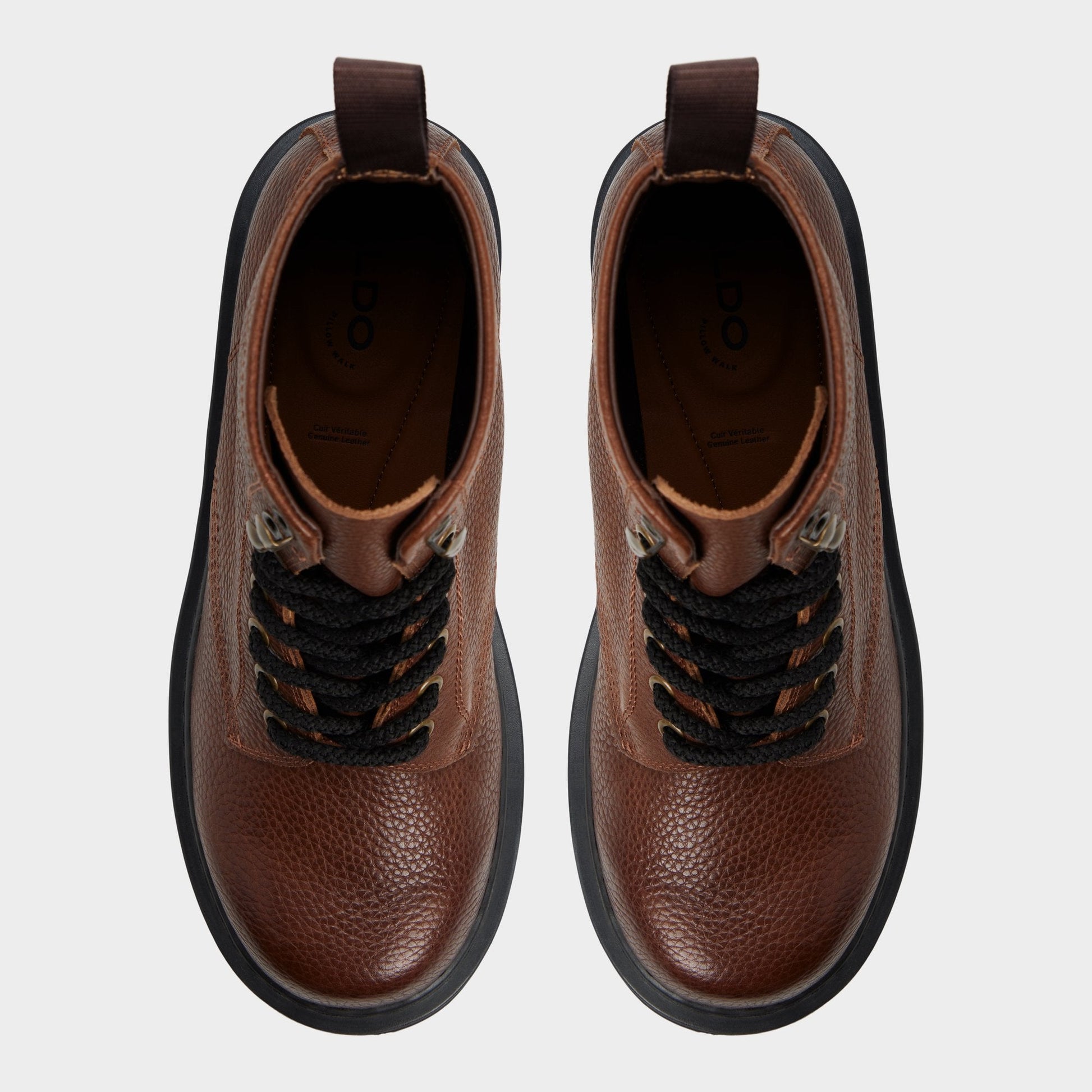 Doublezero in Dark Brown - Combat boot, Lug sole Aldo Dark brown