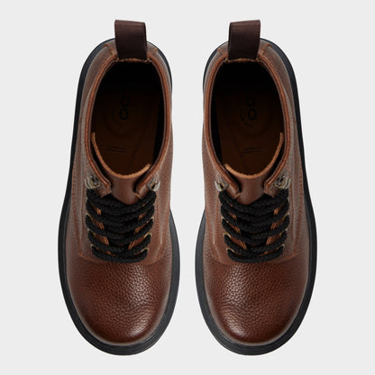 Doublezero in Dark Brown - Combat boot, Lug sole Aldo Dark brown