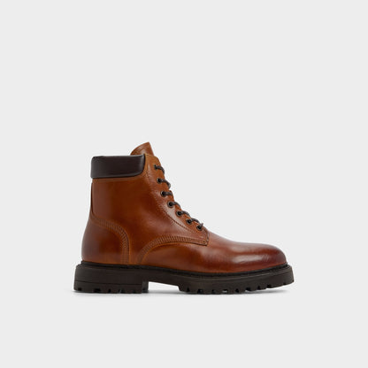 Draco in Cognac - Combat boot, Lug sole Aldo Cognac
