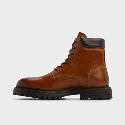 Draco in Cognac - Combat boot, Lug sole Aldo Cognac