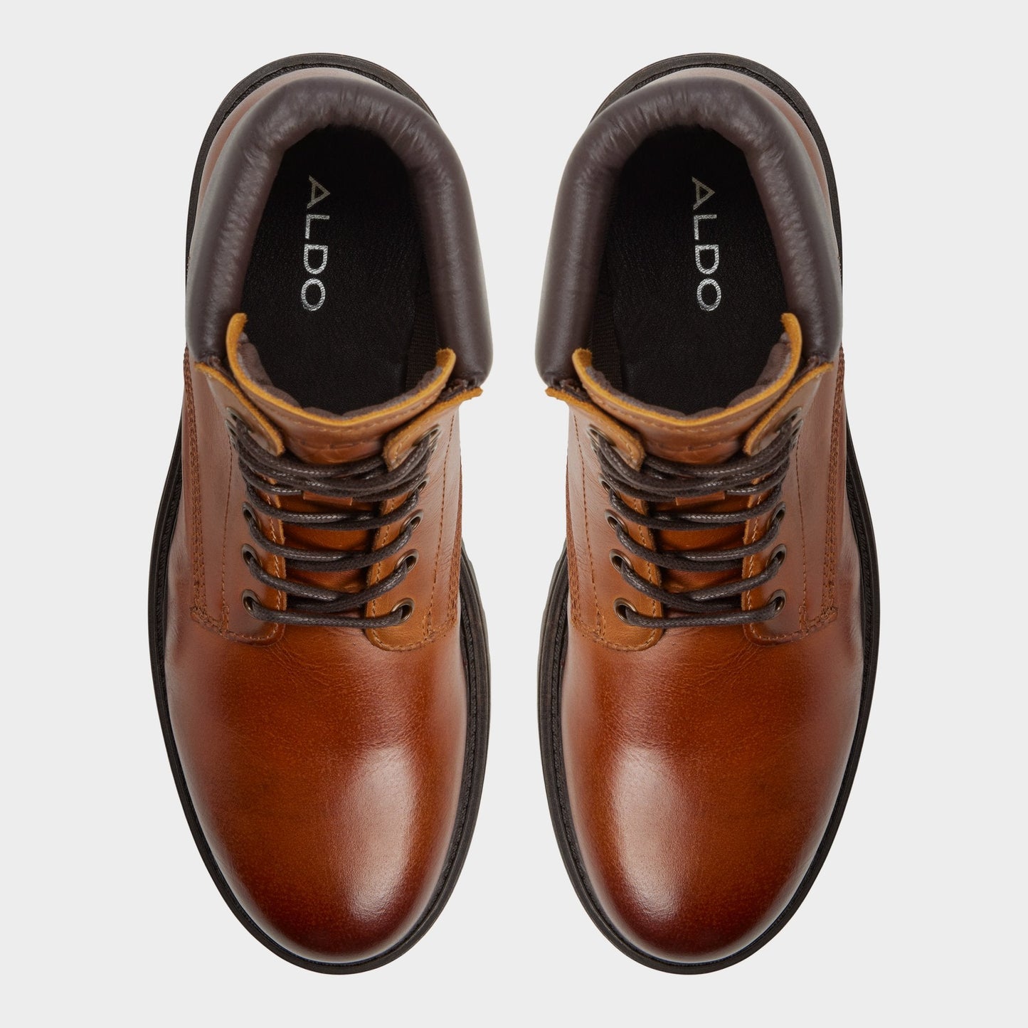 Draco in Cognac - Combat boot, Lug sole Aldo Cognac
