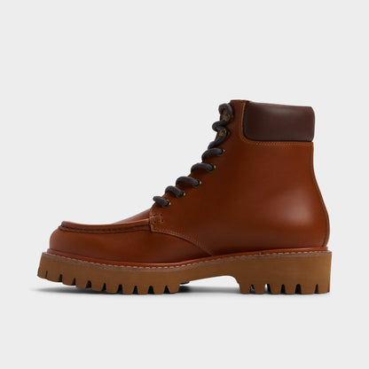 Grier in Cognac - Combat boot, Lug sole Aldo Cognac
