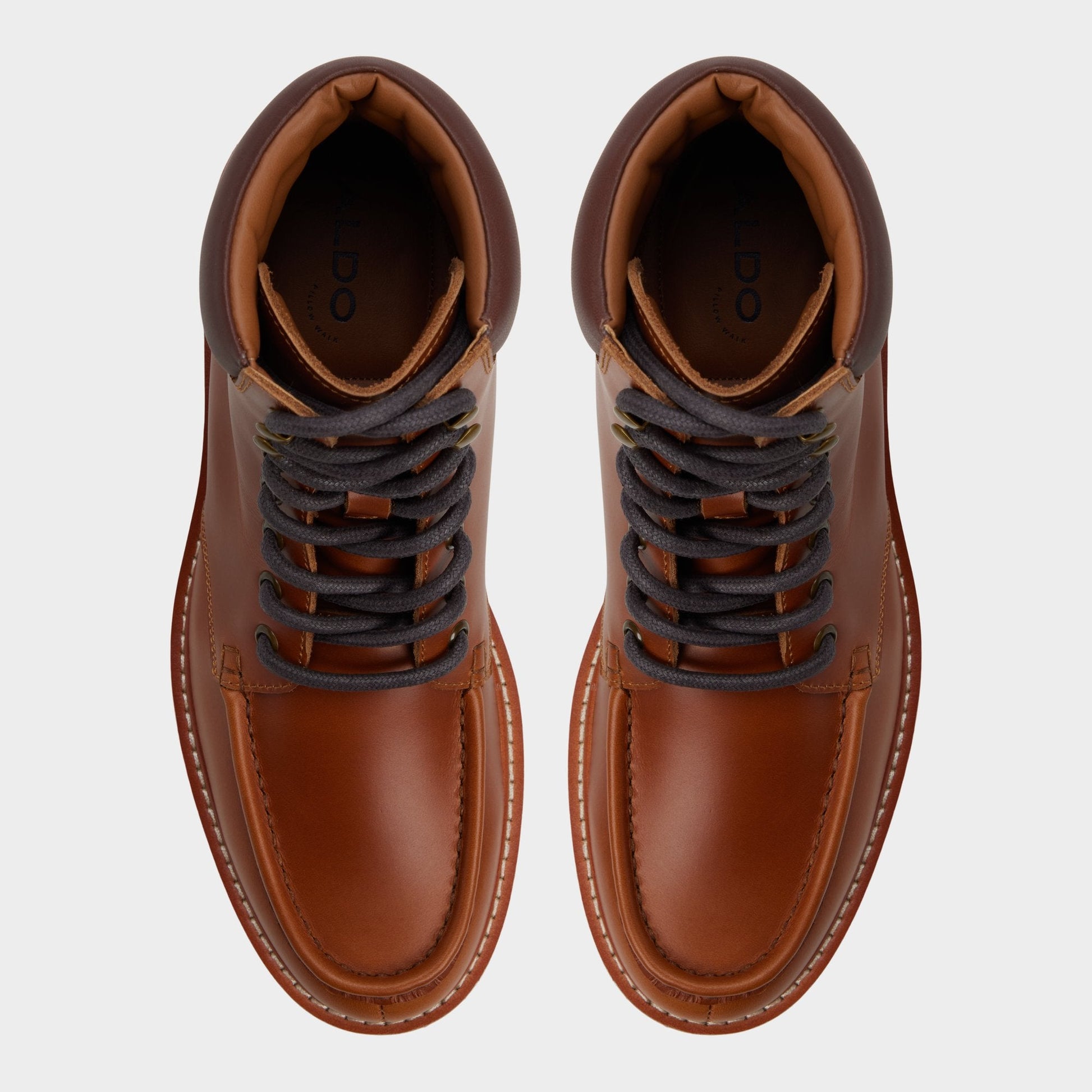 Grier in Cognac - Combat boot, Lug sole Aldo Cognac