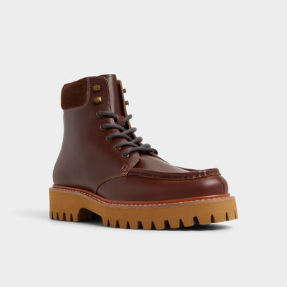 Grier in Medium Brown - Combat boot, Lug sole Aldo Medium brown