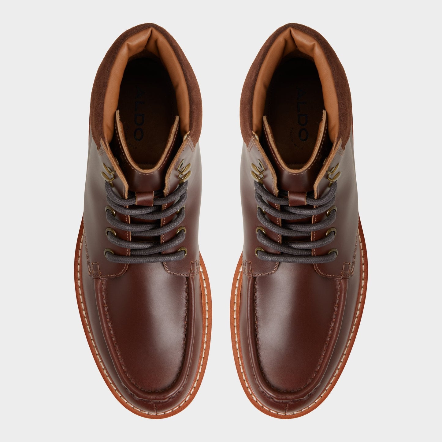 Grier in Medium Brown - Combat boot, Lug sole Aldo Medium brown