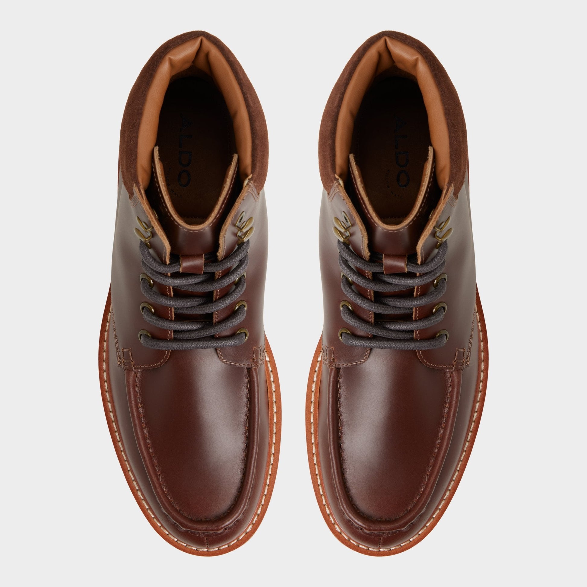 Grier in Medium Brown - Combat boot, Lug sole Aldo Medium brown