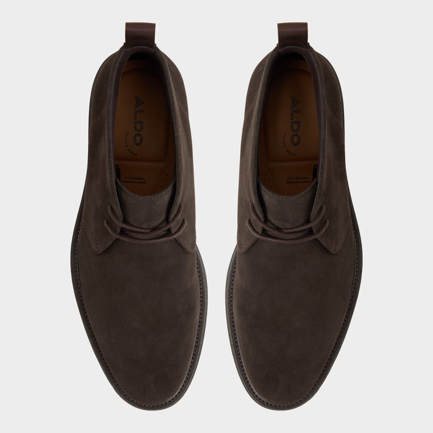 Jefrey Dark Brown Leather Suede Men's Chukka boots - Chukka boot Aldo Dark Brown