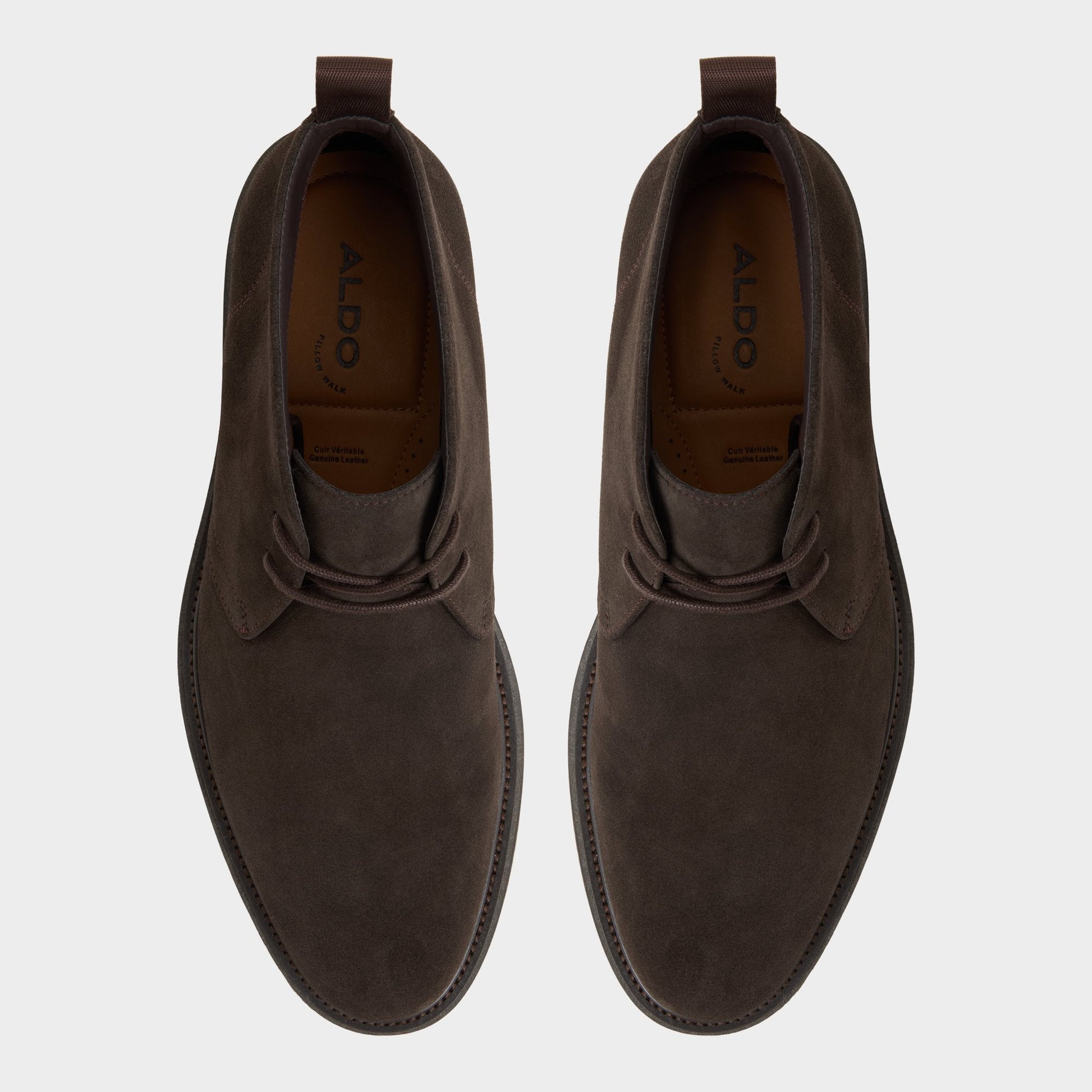 Jefrey Dark Brown Leather Suede Men's Chukka boots - Chukka boot Aldo Dark Brown