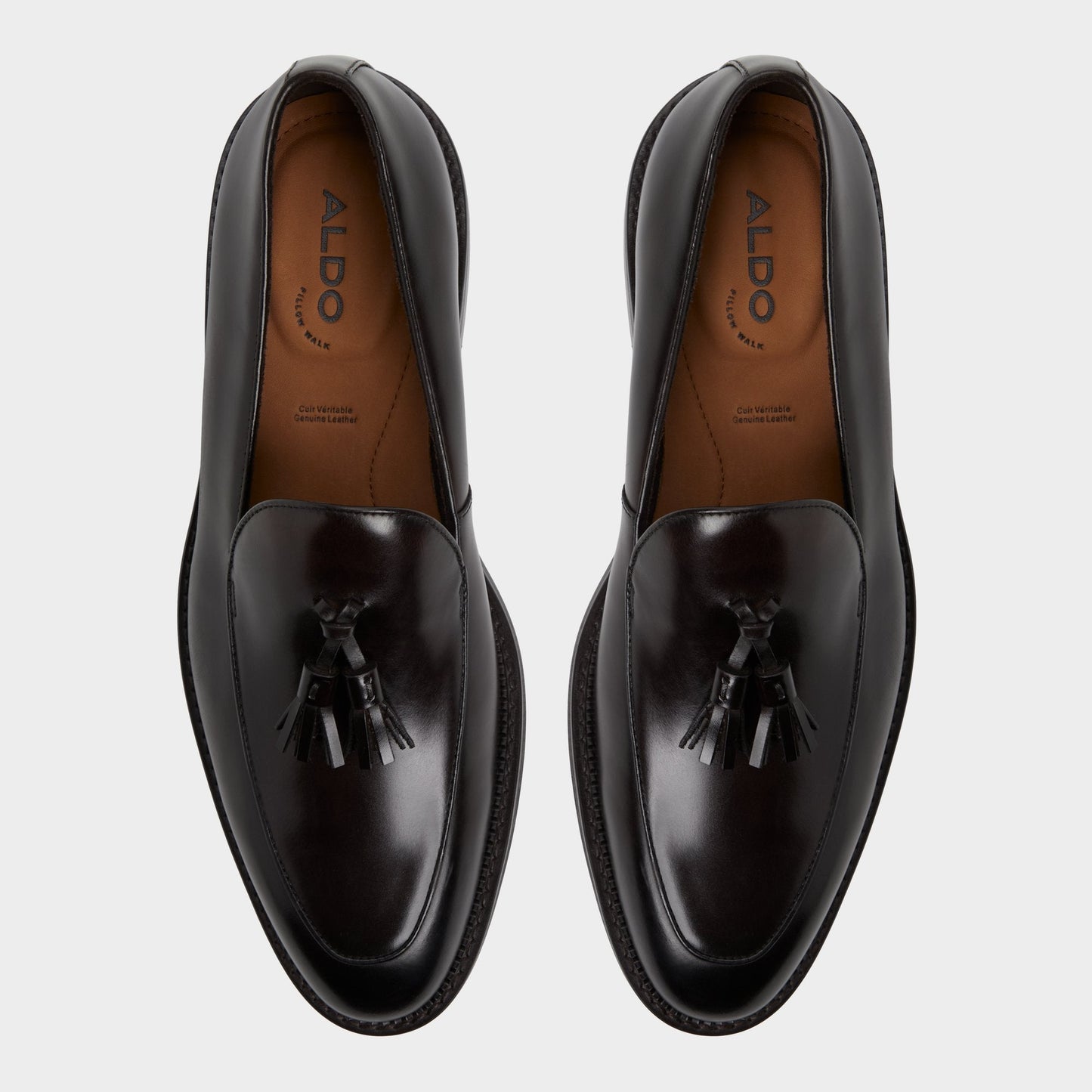 Portos Dark Brown Men's Dress Shoes - Loafer Aldo Dark brown