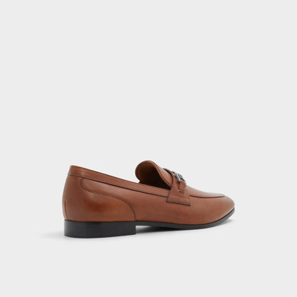 Marinho Cognac Leather Smooth Men's Dress Shoes - Loafer Aldo Cognac