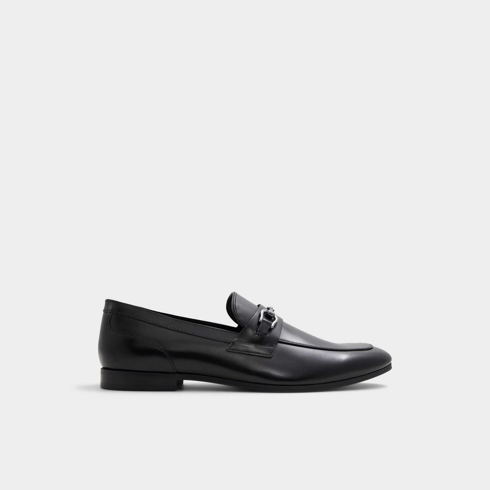 Marinho Open Black Leather Smooth Men's Dress Shoes - Loafer Aldo Open Black