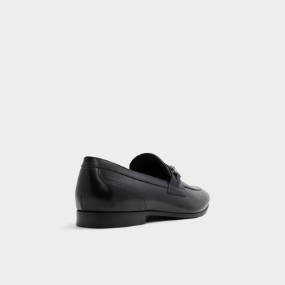 Marinho Open Black Leather Smooth Men's Dress Shoes - Loafer Aldo Open Black