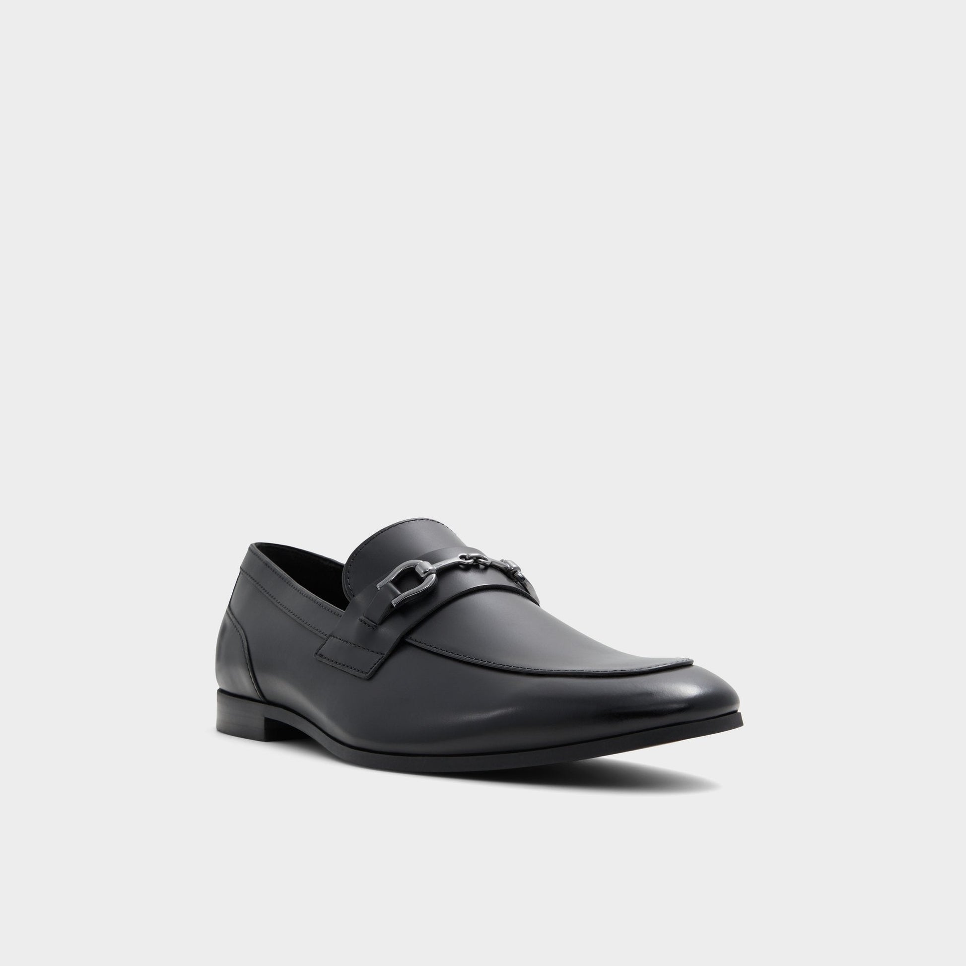 Marinho Open Black Leather Smooth Men's Dress Shoes - Loafer Aldo Open Black