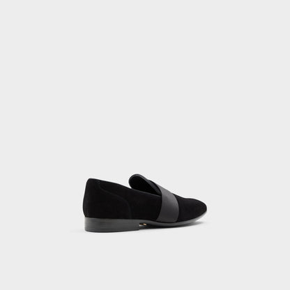Asaria Open Black Leather Suede Men's Loafers & Slip-Ons - Loafer Aldo Open Black