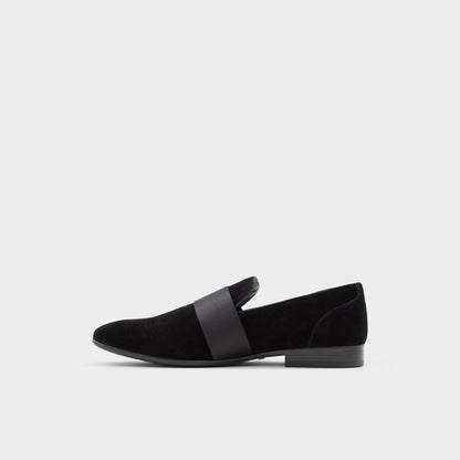 Asaria Open Black Leather Suede Men's Loafers & Slip-Ons - Loafer Aldo Open Black