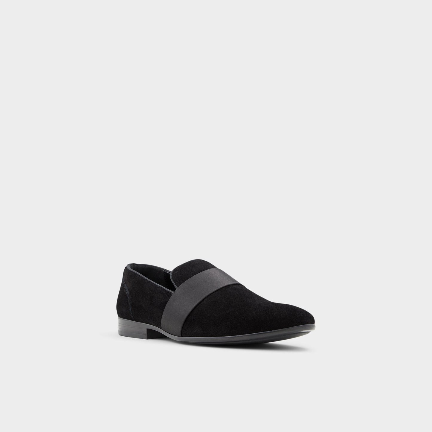 Asaria Open Black Leather Suede Men's Loafers & Slip-Ons - Loafer Aldo Open Black