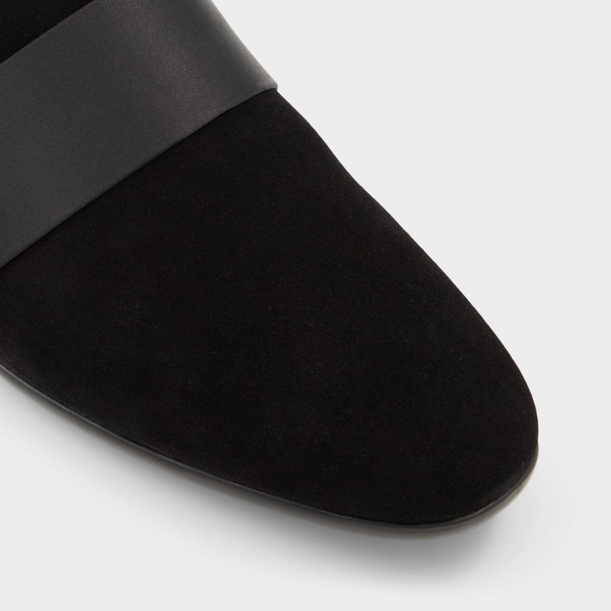 Asaria Open Black Leather Suede Men's Loafers & Slip-Ons - Loafer Aldo Open Black