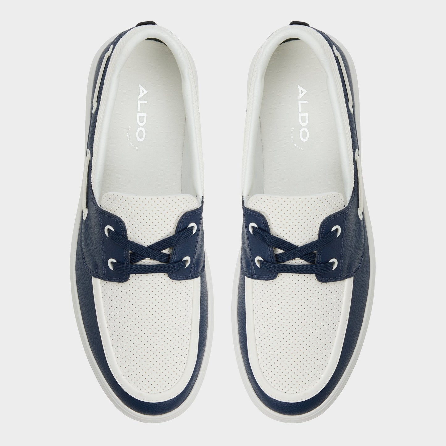 Wildwave White/Navy Men's Casual Shoes - Boat shoe Aldo White/Navy