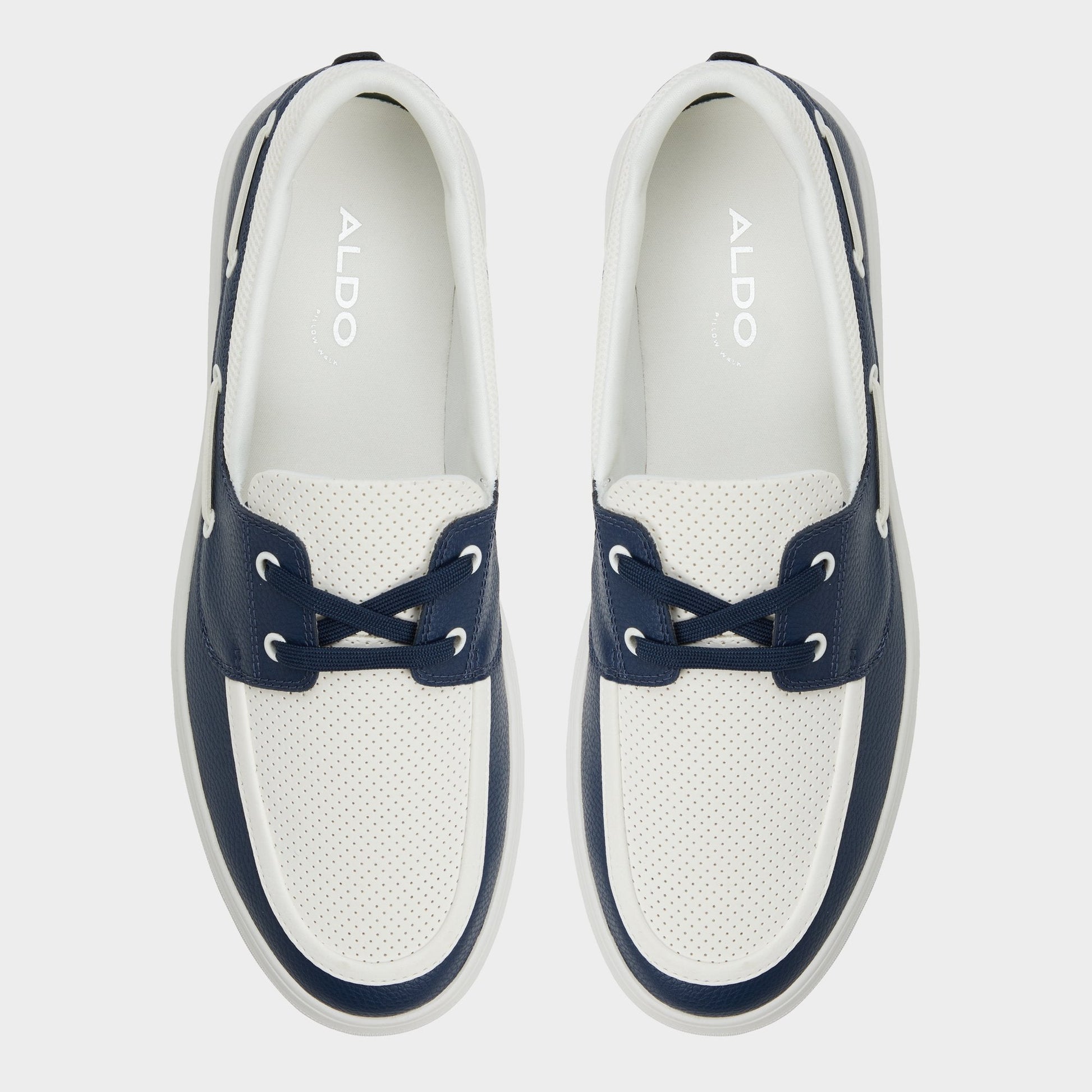 Wildwave White/Navy Men's Casual Shoes - Boat shoe Aldo White/Navy