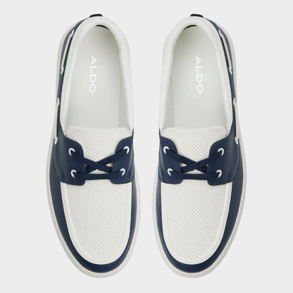 Wildwave White/Navy Men's Casual Shoes - Boat shoe Aldo White/Navy