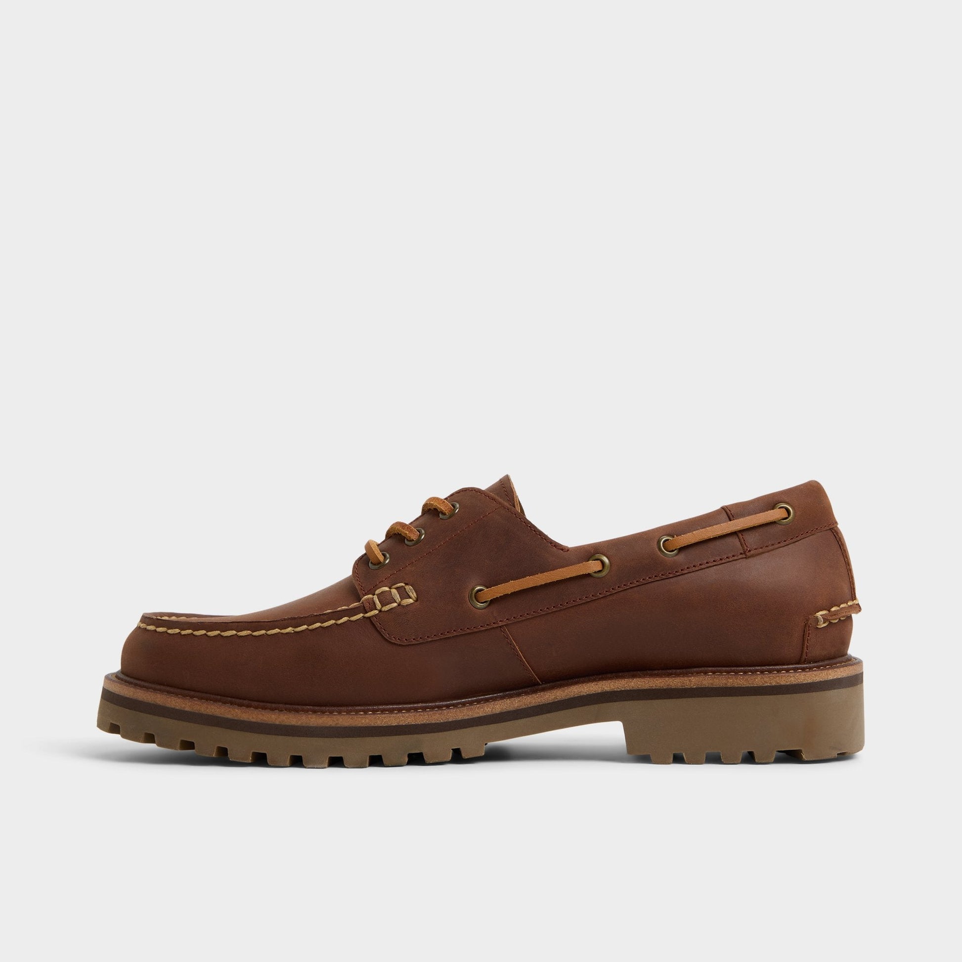 Cedric in Brown Overflow - Boat shoe Aldo Brown overflow