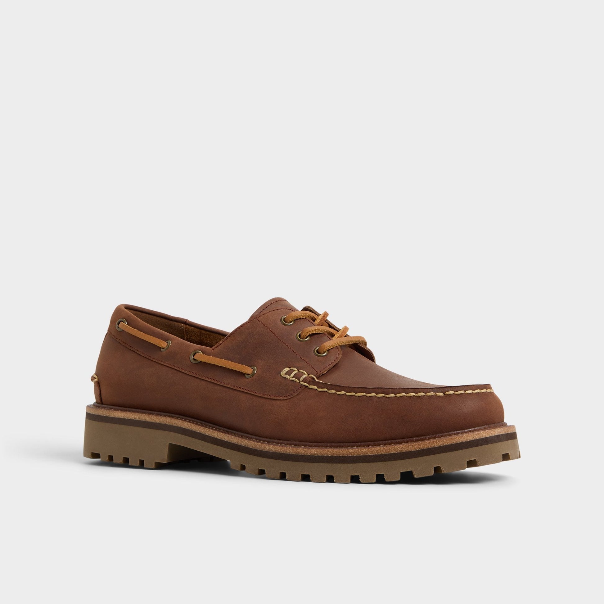 Cedric in Brown Overflow - Boat shoe Aldo Brown overflow