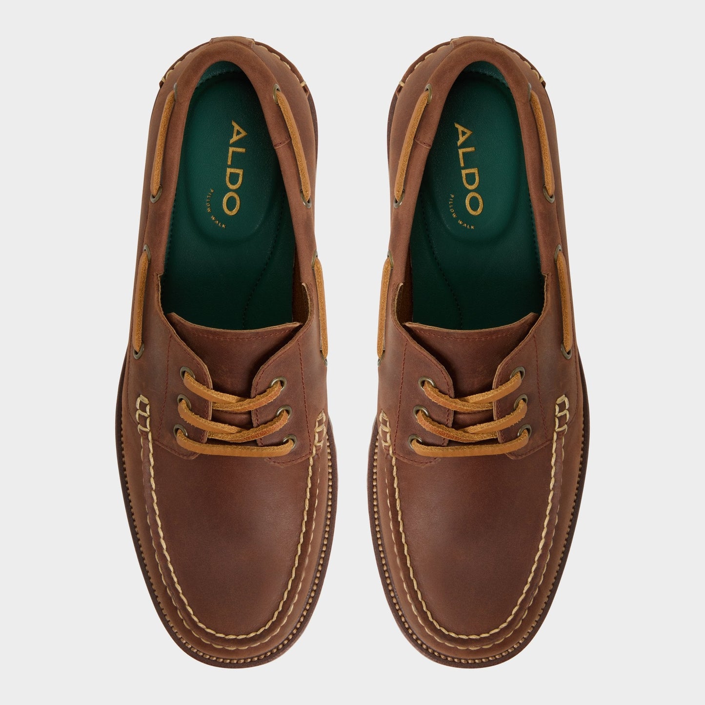 Cedric in Brown Overflow - Boat shoe Aldo Brown overflow