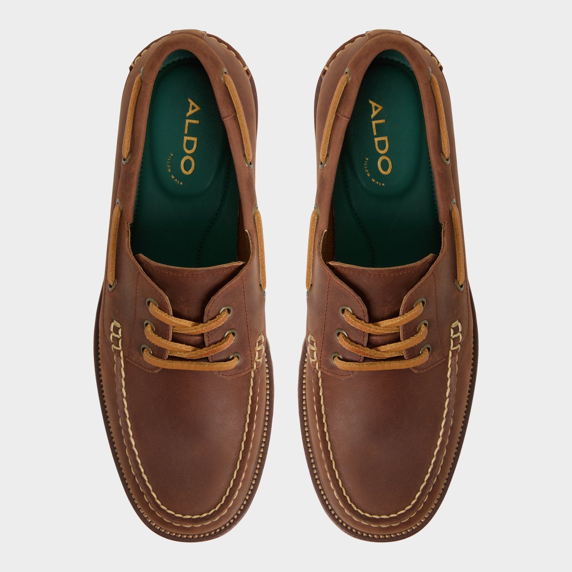 Cedric in Brown Overflow - Boat shoe Aldo Brown overflow