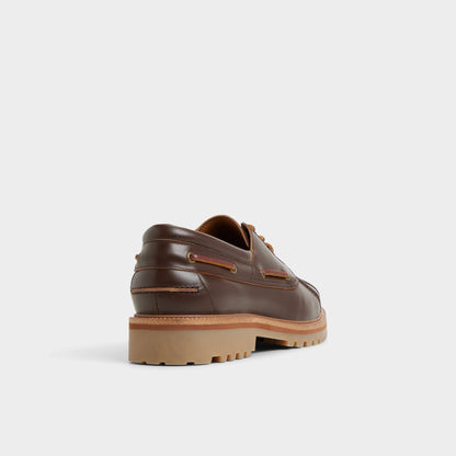 Finn in Medium Brown - Boat shoe, Lug sole Aldo Medium Brown