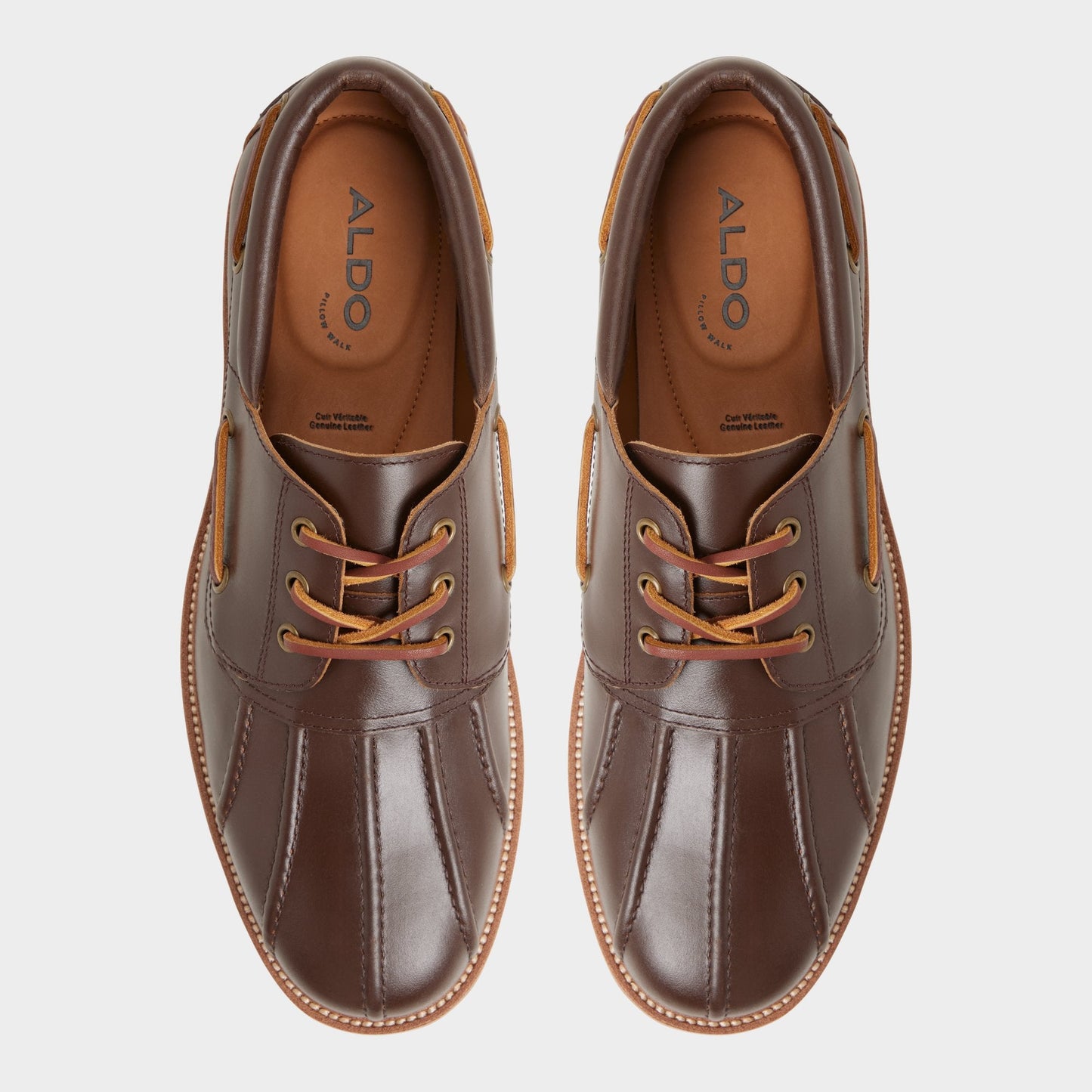 Finn in Medium Brown - Boat shoe, Lug sole Aldo Medium Brown