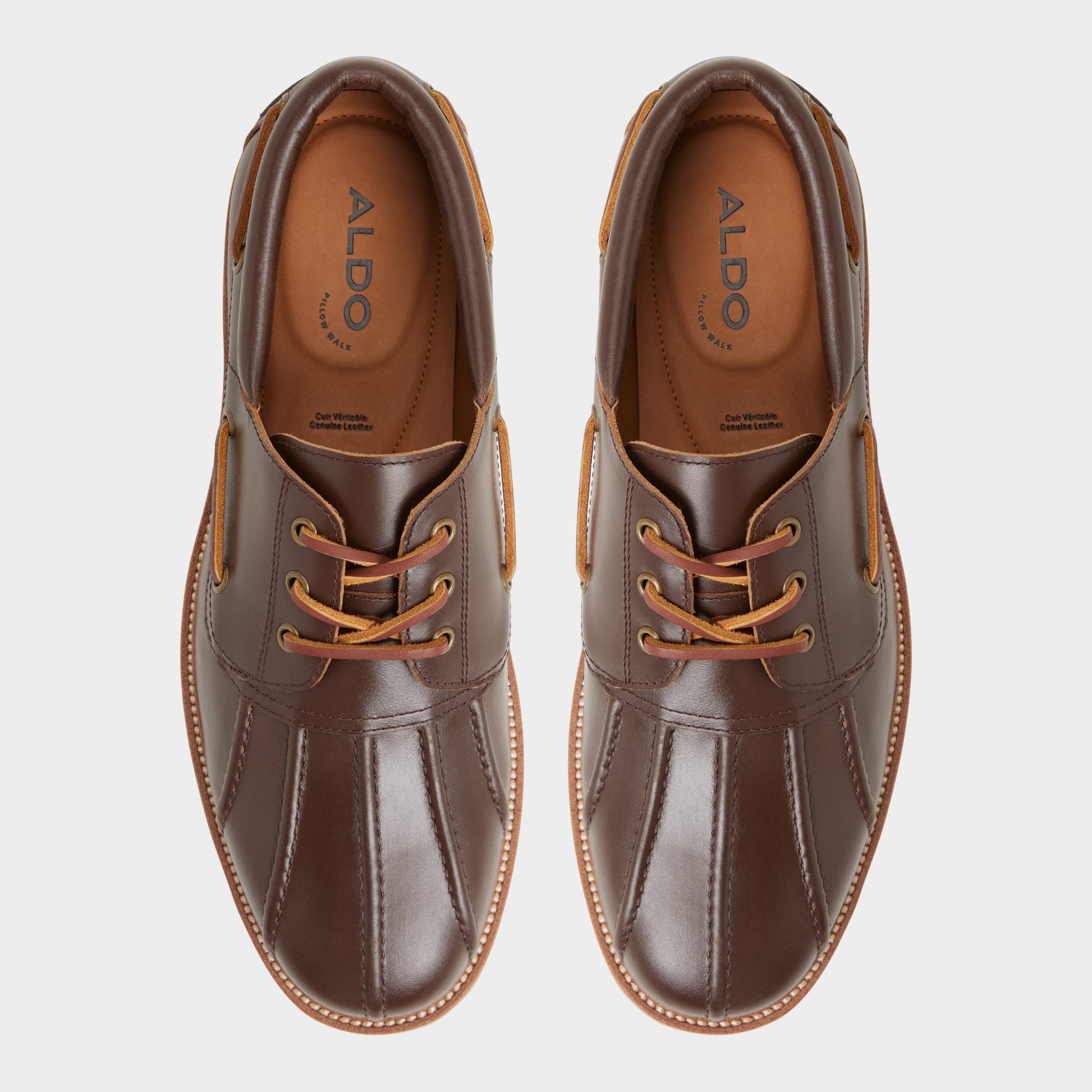 Finn in Medium Brown - Boat shoe, Lug sole Aldo Medium Brown