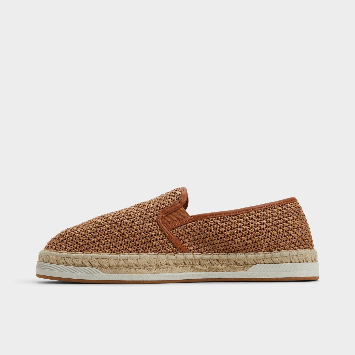 Johnney Cognac Textile Raffia Men's Espadrilles - Espadrille Aldo Cognac