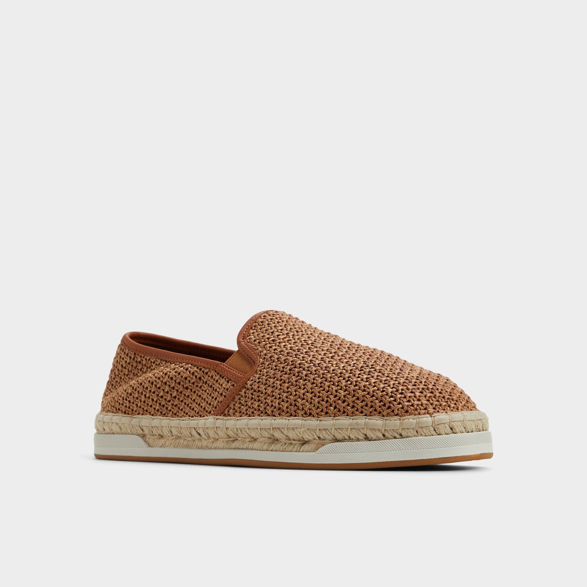 Johnney Cognac Textile Raffia Men's Espadrilles - Espadrille Aldo Cognac