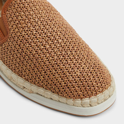 Johnney Cognac Textile Raffia Men's Espadrilles - Espadrille Aldo Cognac