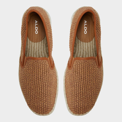 Johnney Cognac Textile Raffia Men's Espadrilles - Espadrille Aldo Cognac