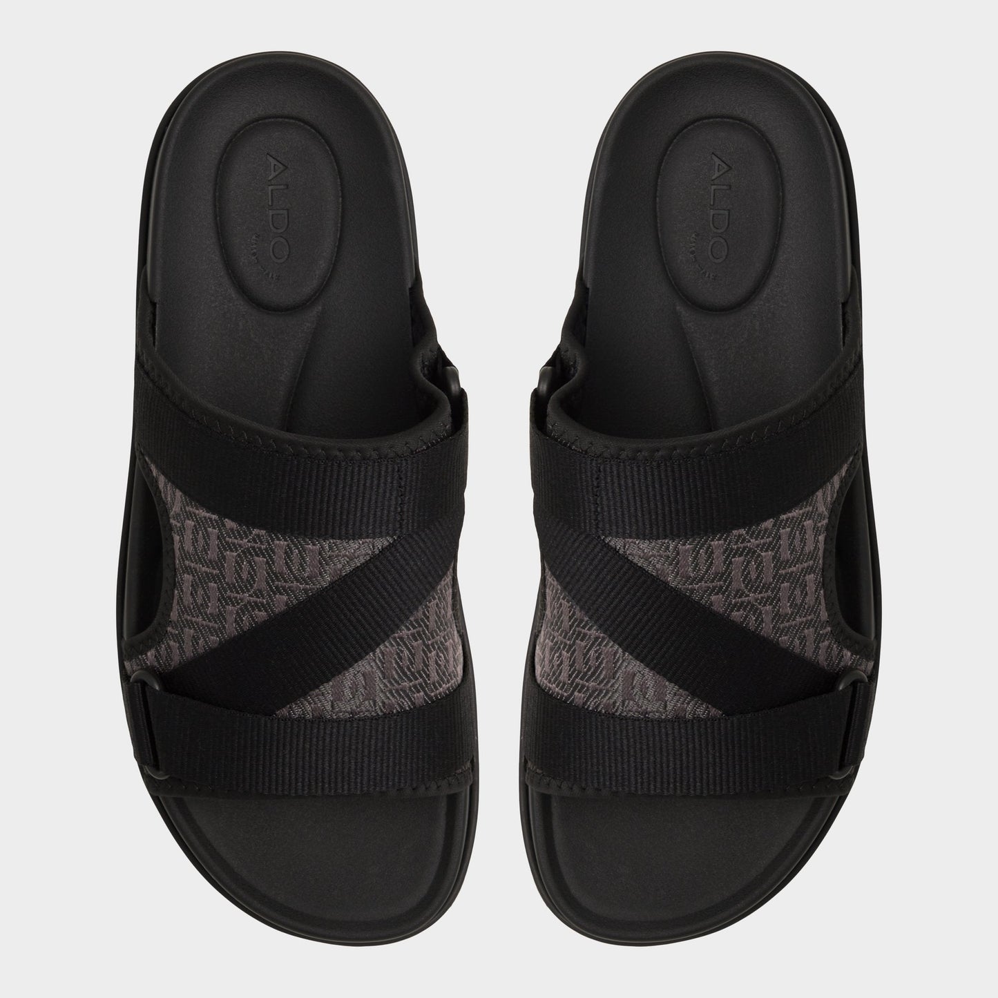 Deniels Open Black Men's Slides - Slide sandal Aldo Open black