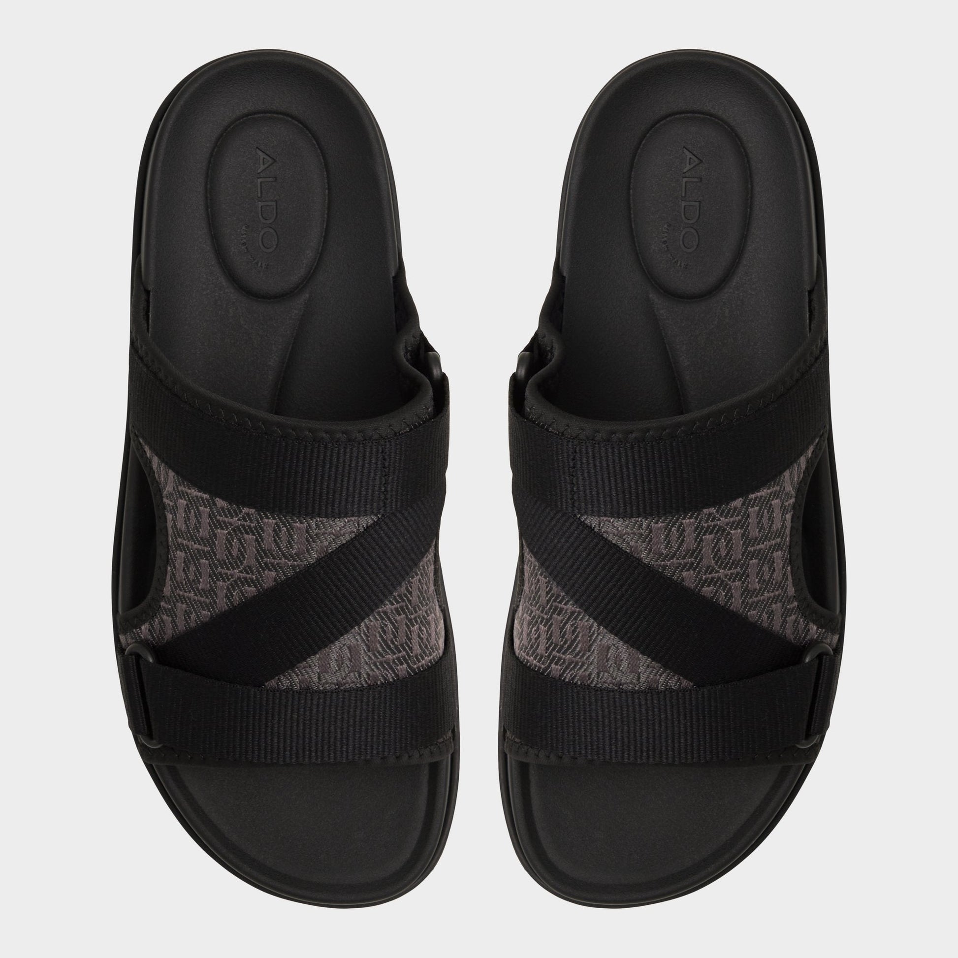 Deniels Open Black Men's Slides - Slide sandal Aldo Open black
