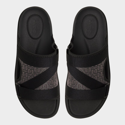 Deniels Open Black Men's Slides - Slide sandal Aldo Open black