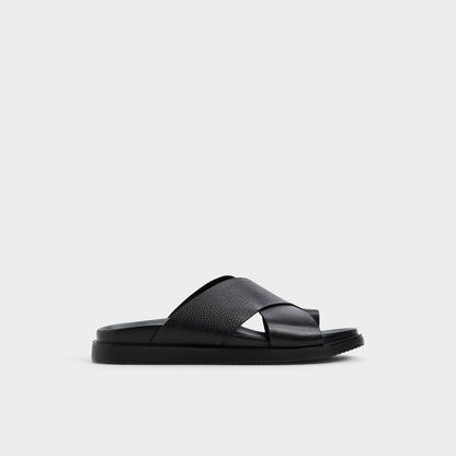 Darley Black Men's Sandals & Slides - Strappy flat sandal Aldo Black