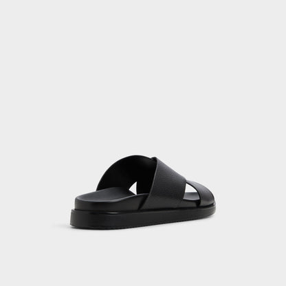 Darley Black Men's Sandals & Slides - Strappy flat sandal Aldo Black