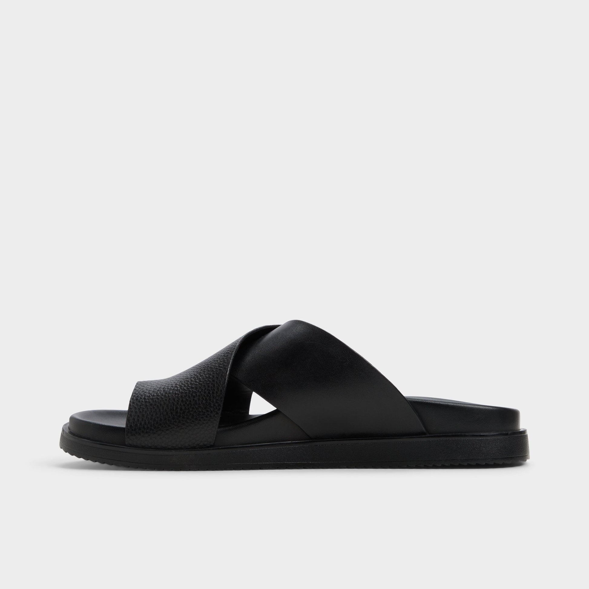 Darley Black Men's Sandals & Slides - Strappy flat sandal Aldo Black