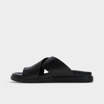 Darley Black Men's Sandals & Slides - Strappy flat sandal Aldo Black