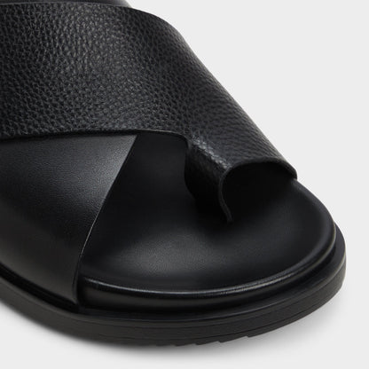 Darley Black Men's Sandals & Slides - Strappy flat sandal Aldo Black