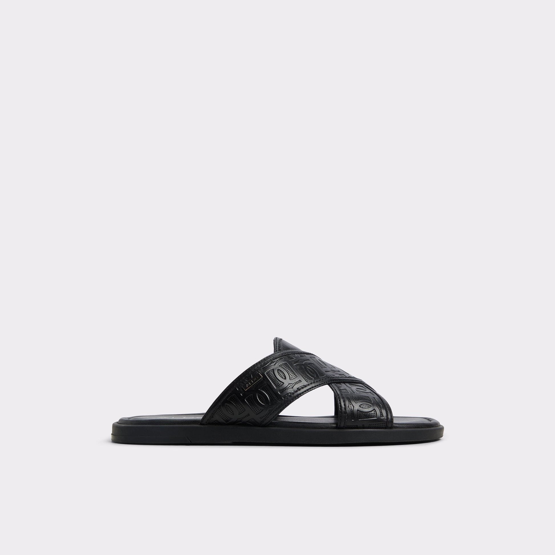 Olino Open Black Men's Slides - Slide sandal Aldo Open black
