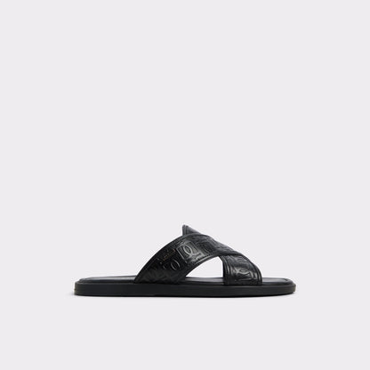 Olino Open Black Men's Slides - Slide sandal Aldo Open black