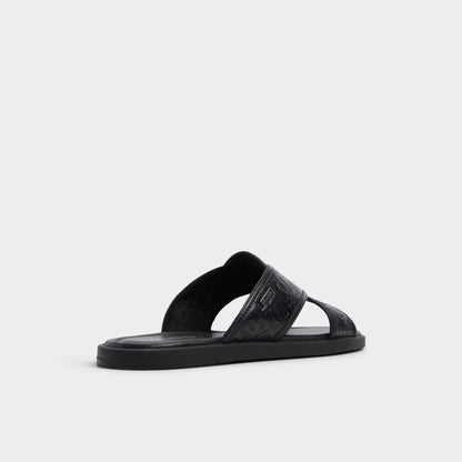 Olino Open Black Men's Slides - Slide sandal Aldo Open black
